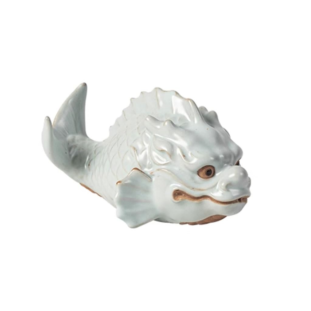 ENGENDER Kung Fu Tea Pet Creative Fortune Carp Transformed Into Dragon Tea Pet Table Tray Decoration Ornaments