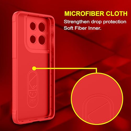Image of Zapcase Back Case Cover for Motorola Edge 60 Stylus | Compatible for Motorola Edge 60 Stylus Back Cover | Liquid Silicon Magic Case with Camera Protection | Red