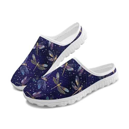 Binienty Womens Mules & Clogs with Arch Support Breathable Mesh Slip On Walking Shoes for Outings Shopping Camping