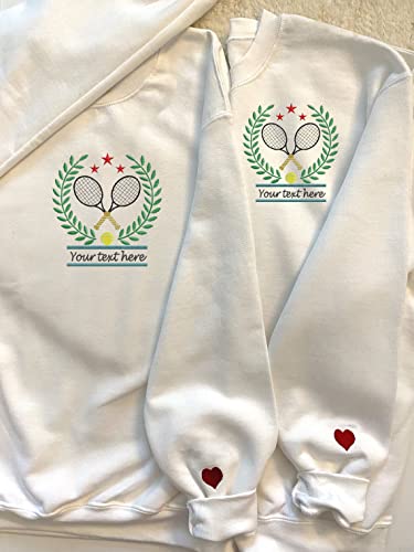 IZI POD Embroidered Sweatshirt for men, women, Boys, girls, Love Tennis, Great casual wear for players and fans of the game2