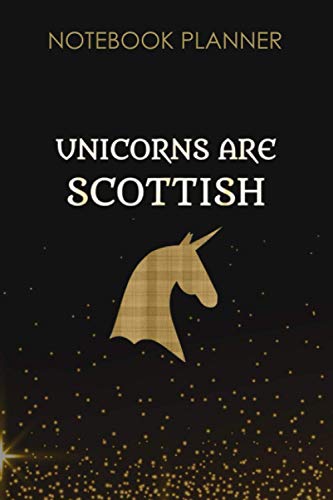Notebook Planner Unicorns Are Scottish Tartan Day: Meeting, Homework, 6x9 inch, To Do, Daily, Over 100 Pages, Pretty, Life