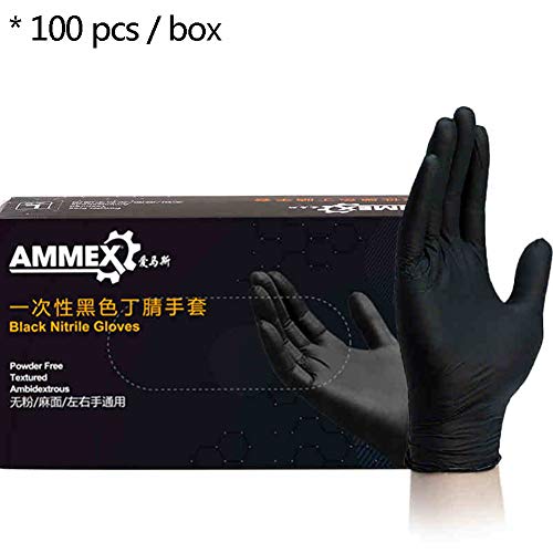 Preisvergleich Produktbild MNSSRN Einweg-Gummihandschuh, Dicke Nitril-Resistant, dehnungsresistentes, leicht, bequem, Multi-Purpose-Handschuhe, Gesundheit und Sicherheit Schutzhandschuhe (100 PC / Box),M