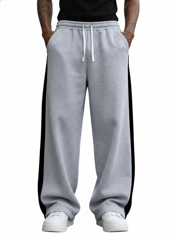 wyxina Men's Loose Fit Track Pants – Polycotton Joggers with Elastic Waistband & Pockets | Lower Comfortable for Gym, Running & Casual Wear-picture-47