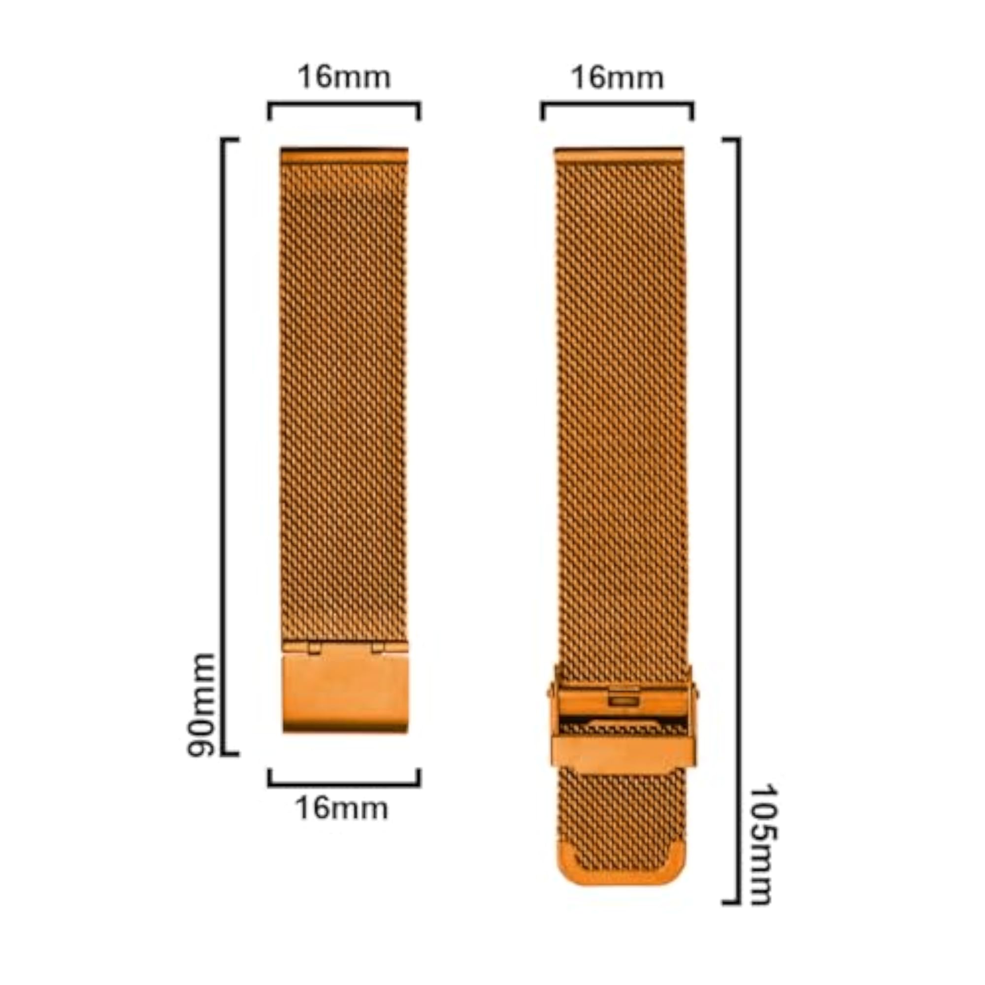 BONEZ Mesh Chain Stainless Steel Watch Belt, Ergonomic Design