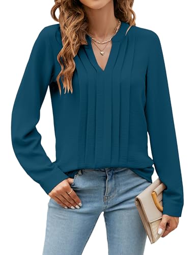 Image of Blooming Jelly Women's Long Sleeve Blouses Dressy Casual Business Work Tops