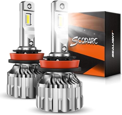 Image of SEALIGHT H11 Fog Light Bulbs, 70000LM 6500K Cool White H8 /H9 Bulbs, Play-N-Play, Pack of 2