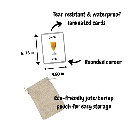 Image of Kannada English Bilingual Flash Cards | Montessori Cards | Laminated Flash Cards | Early Education (First Foods - 48 Cards)