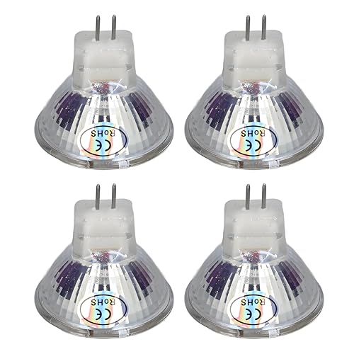 LiebeWH MR11 LED Bulb 12V DC 5W Dimmable Spotlight Bulb Cool White 500LM CRI 80 Wide Beam Double Pin Base Long Life Lamp, for Landscape Lighting Cabinet Display PC 4 Pack(Cold White)