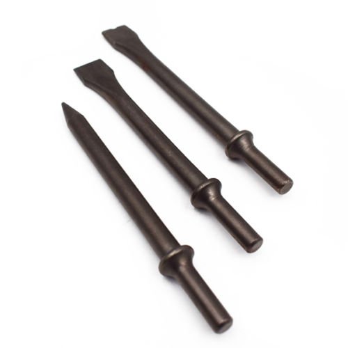RICKYZHU 3PCS Extra Long Bit Kit for Air Chisel Punch Hammer Tool Flat Tapered Cutter