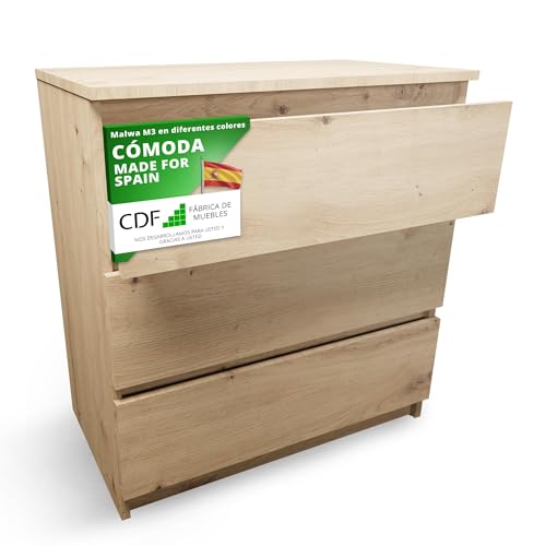 CDF Cómoda 3 Cajones Cajonera Dormitorios