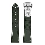 ULLCHRO Cinturino FKM 22mm con Sgancio Rapido, Cinturini Orologio Uomo in Gomma, Ricambio 20mm Sportivo, Cinturino Orologio (22mm, Verde Scuro)