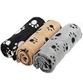 DIGIFLEX Large Pet Blankets Dog Cat Soft Fleece 70cm X 100cm x3