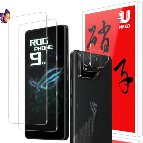 【2+2枚セット】ASUS ROG Phone 9/9 Pro ガラスフィルム(2枚)+カメラフィルム(2枚) ASUS ROG Phone 9/9 Pro 用の 保護フィルム 強化液晶保護フィルム ワンタッチ貼付け/気泡ゼロ/ケースと干渉せず/硬度9H/