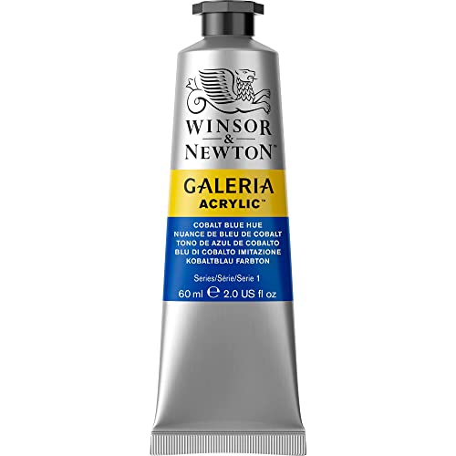Image of Winsor & Newton Galeria Acrylic Colour - Tube of 60 ML - Cobalt Blue Hue (179) - Highly Pigmented Lightfast Artists' Acrylic Paints for Canvas, Wood, Fabric & Paper - More Colours Available