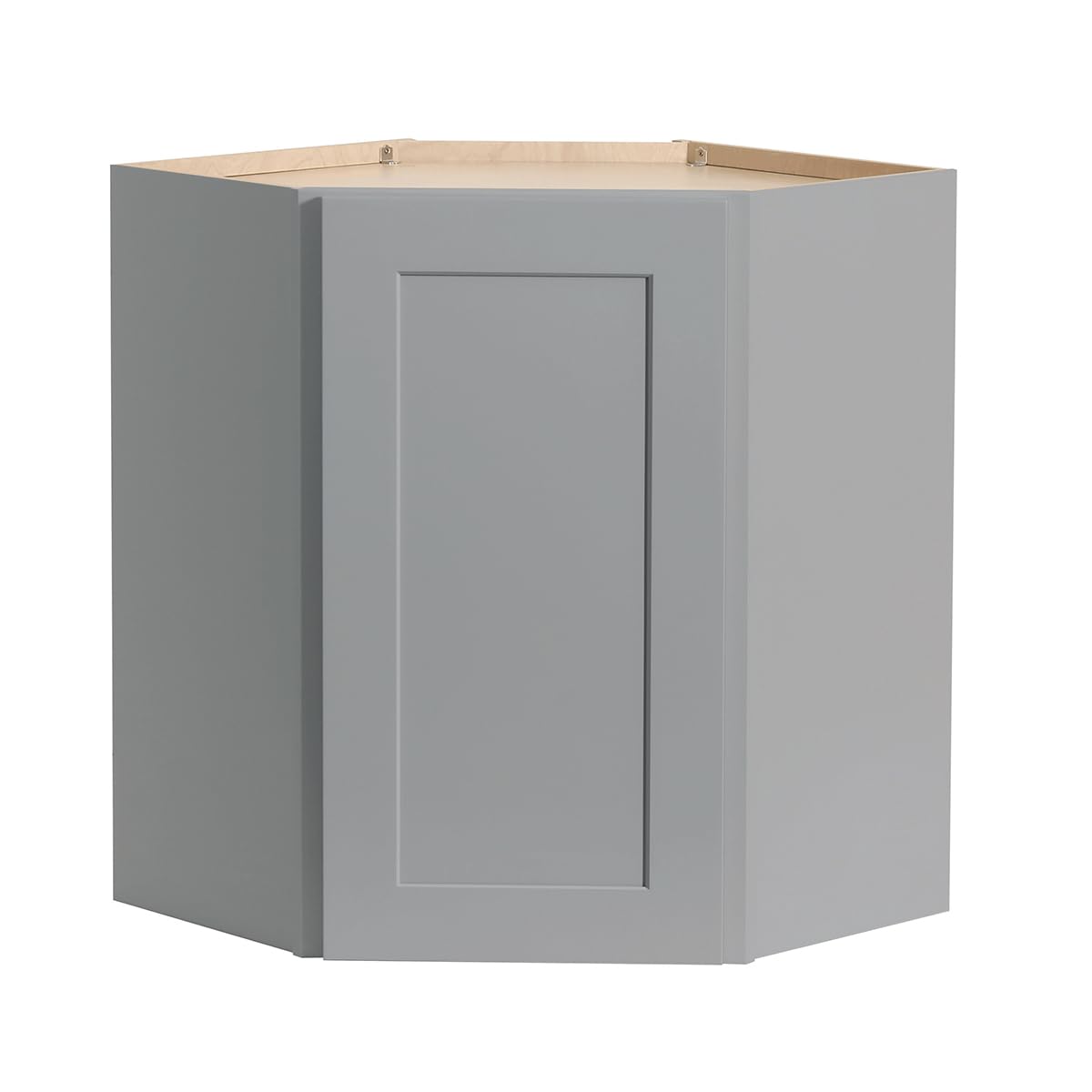 Shaker Style Diagonal Corner Wall Cabinet by Solid Wood with Shelves,Free-Standing Corner Storage Cabinet for Kitchen and Living Room(24" W×12" D×36" H)