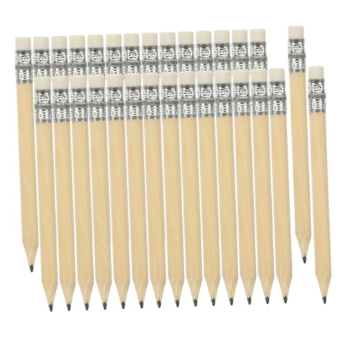 TOGEVAL 30個 ゴルフ 鉛筆 消しゴム 描画 鉛筆 アーティスト用 短い 丸太 鉛