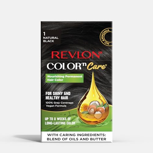 Revlon Color’n Care Nourishing Permanent Unisex Hair Color – 1.0 Natural Black