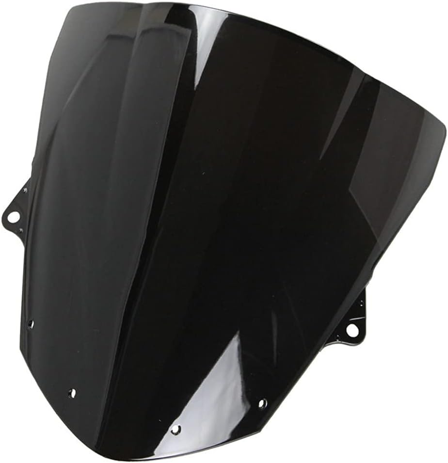 Black Windscreen Windshield Double Bubble Fit for Kawasaki ZX6R/ZX600 ZX-6R 2009-2014,ZX-10R 2008 2009 2010