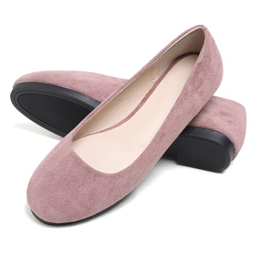 Image of Dear Time Women's Flats Comfortable Slip On Ballet Flats Soft Solid Casual Shoes