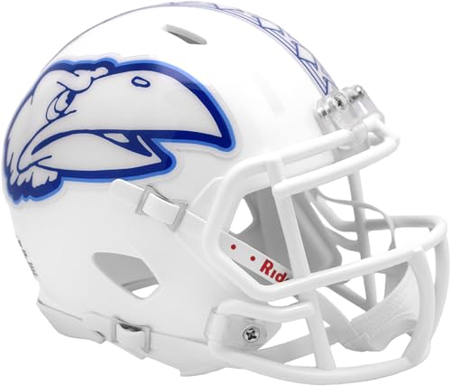 Kansas Jayhawks White Revolution Speed Mini Football Helmet - New in Riddell Box