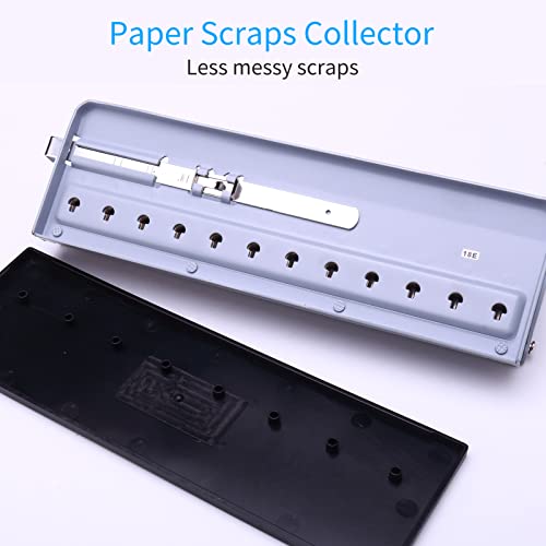 Handheld Cogumelo DIY Perfurador de 12 Furos Cortador de Papel com Régua 6 Folhas Capacidade de Perf