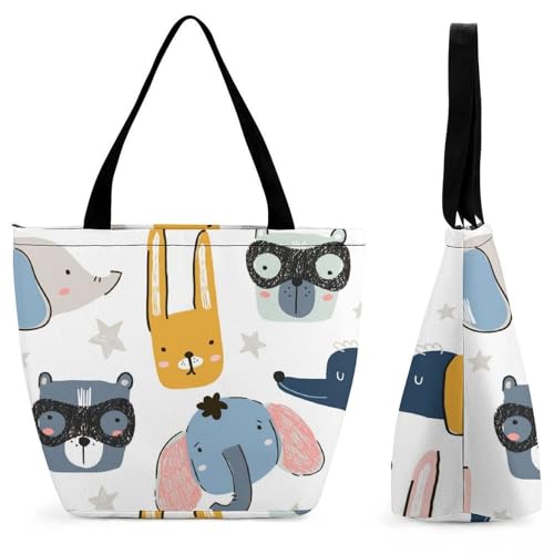 Sac à bandoulière pour femme lapin ours : grand format voyage spacieux