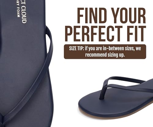 Image of Project Cloud Flip Flops for Women Footwear- Lightweight and Memory Foam Insole Sandals for Women 2026 - Durable Non-Slip Beach Essentials Flats for Women Sandals (Foundations)