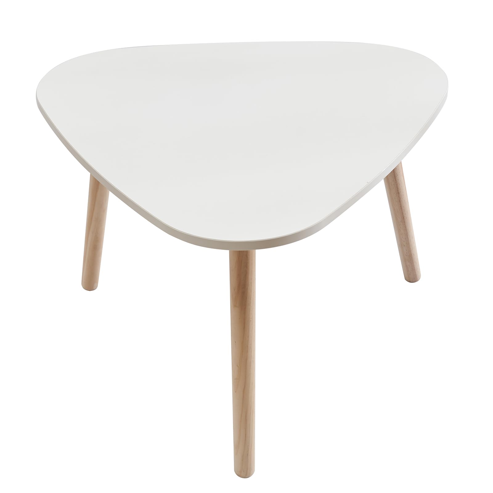 Tables Gigognes Table Basse Gigogne Table d'Appoint Scandinave-Lot de 2 Tables Basses Gigognes Rondes Bicolore, Bois d'ingénierie- pour Salon Chambre Pieds Moderne en Bois-55*55*45&40*40*40cm