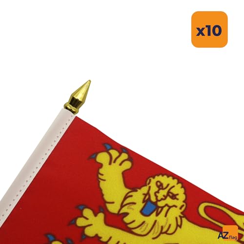 Drapeau Basse-Normandie de table petit format 15x10 cm en polyester x10