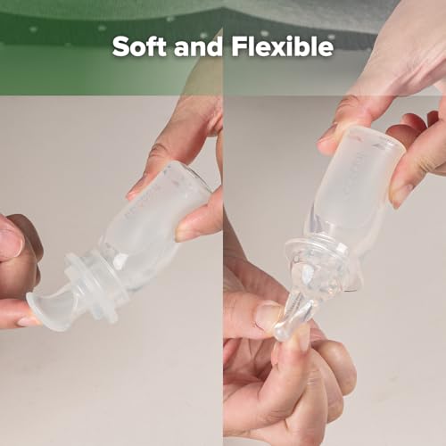 Image of haakaa Penguin Dual Feeding Syringe Set-Baby Medicine Dispenser and Food Dispensing Spoon Feeder,Medical-Grade Silicone