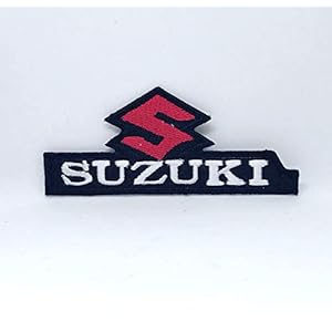 GK Suzuki Logo Sportwagen Racing Zwart Opstrijkpatch