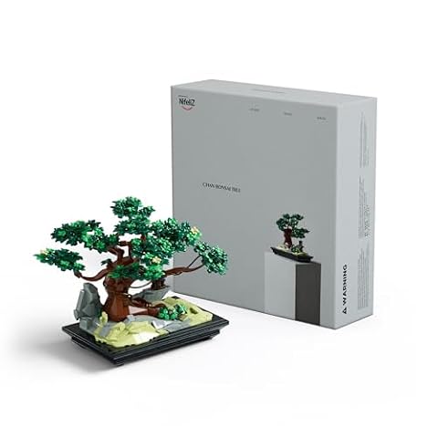 Nifeliz CHAN Bonsai Tree Building Set, sztuczna roślina – model zabawki na biurko lub wystrój domu, spokojny pomysł na prezent dla dorosłych i miłośników przyrody (733 szt., NF10322)