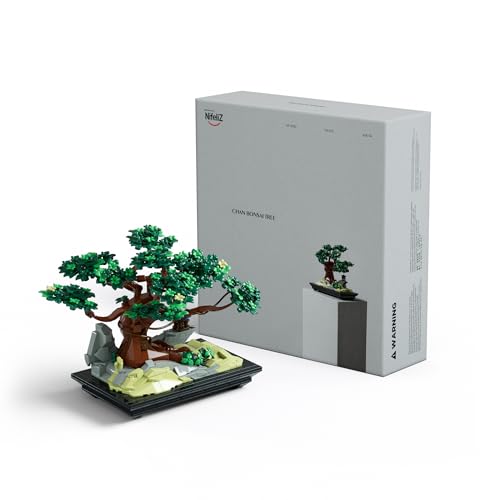 Nifeliz CHAN Bonsai Tree Klemmbausteine Kunstpflanze Modell für die Ausstellung im Haus oder Büro eine ideale für Naturliebhabers (733 Teile NF10322)