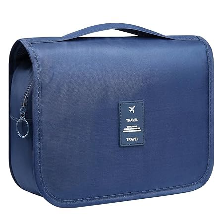 Aura,Hanging Toiletry Bag Extra Large Capacity Travel Organizer Bags for Men and Women Durable Waterproof Nylon Makeup Bag for Toiletries,Cosmetics, Brushes, 15 Cm, Superfine Quality (Blue)-picture-10