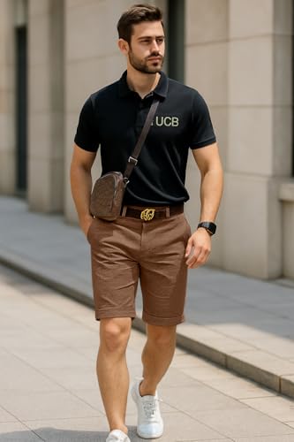 Image of GRECIILOOKS Casual Men Shorts | Rich Regular Fit Solid Short with Side Pockets | Relaxed Fit Half Pants | Mid Rise Waist (Available in Plus Size)