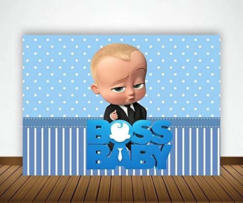 Theme My Party Boss Baby Birthday Party Backdrop for Photography Banner Kids Event Cake Table Decor Home Decoration Photo Booth Background (4ft X 4ft)