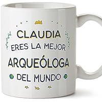 MUGFFINS Tazas Personalizadas para ARQUEÓLOGA mujer - En Español