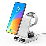 Induktive Ladestation für Samsung S26 Ultra/S26+/S26, 3 in 1 Kabelloses Ladestation für Galaxy S25/S24/S23/Z Flip 7, für Samsung Galaxy Watch 8/8 Classic/7/Ultra/6/5, Galaxy Buds3/3 Pro, Ohne Adapter
