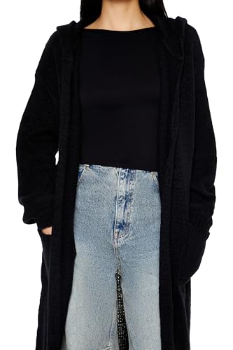 Image of Forever 21 Women's Hooded Cardigan Sweater