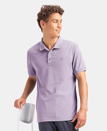 Image of Jockey AM38 Men's Microfiber Fabric Solid Half Sleeve Polo T-Shirt with StayDry & StayFresh Technology