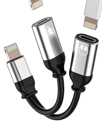Lightning �C���z�� �[�d �C���z���W���b�N �A�_�v�^�[ �Ή�iPhone �p (2in1) �� AUX �I�[�f�B�I �w�b�h�t�H�� �R�l�N�^�[ �Ή�Apple �X�}�[�g�t�H�� �_�u���v���O �X�v���b�^�[ �Ή�iPad �w�b�h�t�H���W���b�N �[�d���z