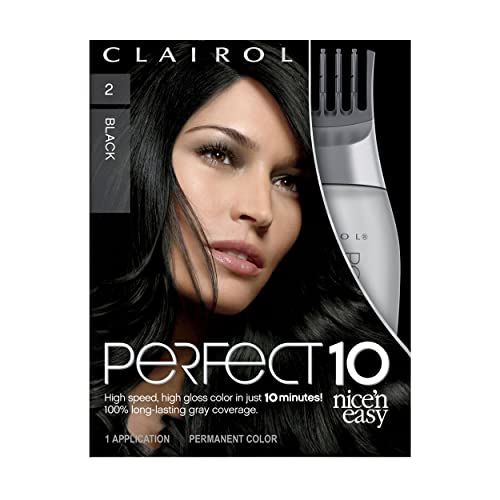 Clairol Nice'n Easy Perfect 10 Permanent Hair Dye, 2 Black Hair Color, Pack Of 1 #TOP17
