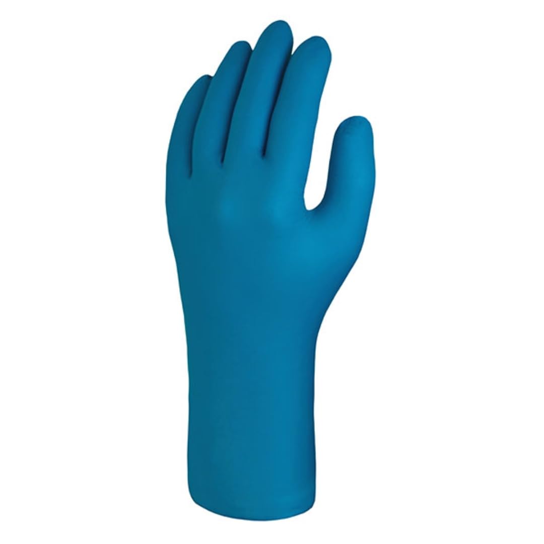 Skytec TX830 Blue Disposable Nitrile Gloves- non Latex, Powder & Silicon Free Examination Gloves with High Grip(Box of 50) Medium