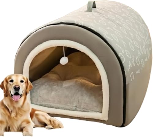 Foivozs ペットハウス ペットド一ム犬 ペットベッド ドーム型 大型犬 ドーム カーキ犬小屋 室内 冬用 夏用 通年 寒さ対策 おしゃれ 犬小屋 猫 犬 小/中/大型犬 室内用 洗える 猫ハウス 可愛い 犬ハウス 猫ベッド 犬ベッド ドーム型 ペット