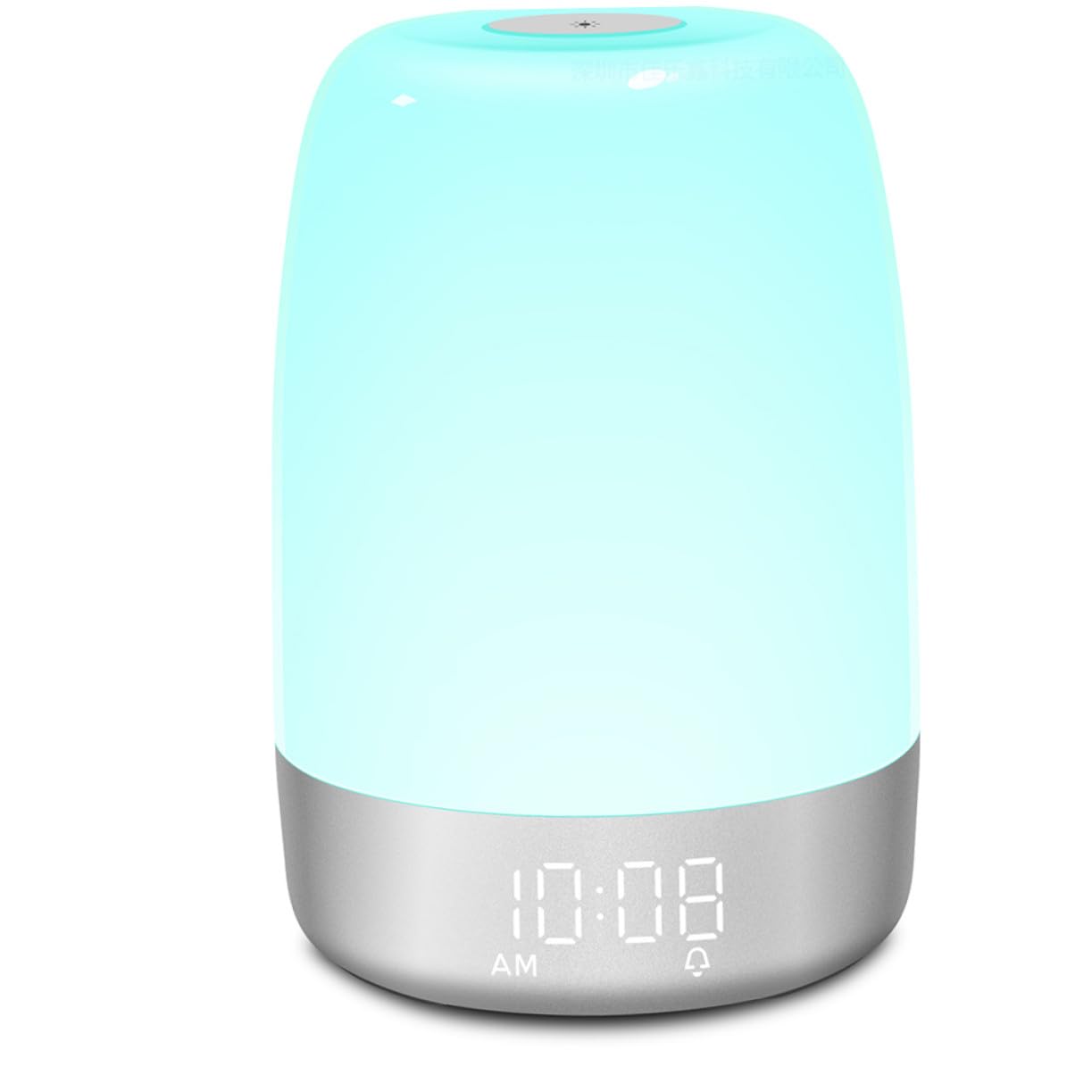 TOPBATHY Lampe de Chevet LED Blanche Minuterie et Éclairage Coloré, Fonction Réveil Tactile pour Chambre à Coucher
