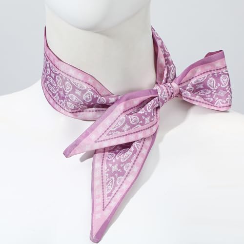 Multifunctional Boho Scarves, 4pcs Narrow Neck Scarf Band Women, Handbags Skinny Twill Hair Scarves, Satin Head Scarf for Women, Suitable for Wallets Handbag Handles3