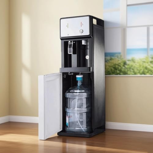 Dispensador de agua de carga inferior, unidad independiente con alimentación de red, fuente de agua de pie, máquina enfriadora de agua fría y caliente de doble función for escuelas, bares de té y come