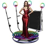 360 Photo Booth Machine for Parties Automatic Spin 360 Video Camera Booth with Rotating Selfie Light for Christmas Wedding Birthday Events (31.5 inch)