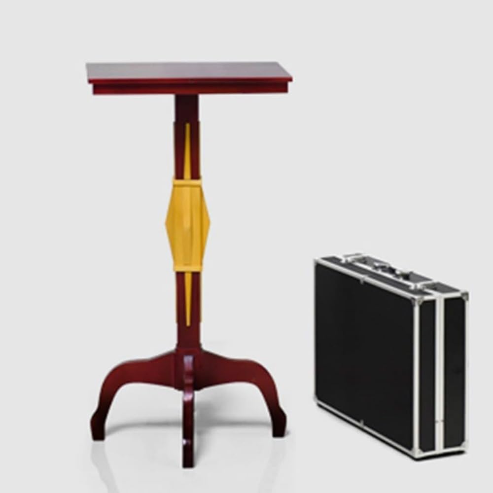 Light Floating Table (Wooden Vase & Plastic Candlestick) Magic Tricks Flying Table Magician Stage Illusions Gimmick Levitation Magic Table for Adult