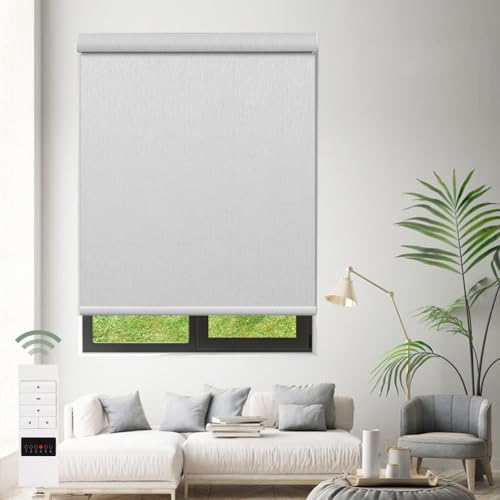 Zshine Motorized Blackout Window Blinds Customize Width (23-95 Inches) Remote Control Wireless and Rechargeable Roller Shades Blinds for Windows, Home, Office, Hotel, Club, Restaurant(82164A) - Thumbnail 6